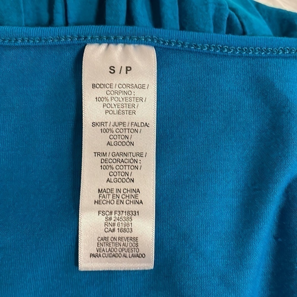 SLEEVELESS turquoise dress from Avon. Size small - Picture 6 of 7